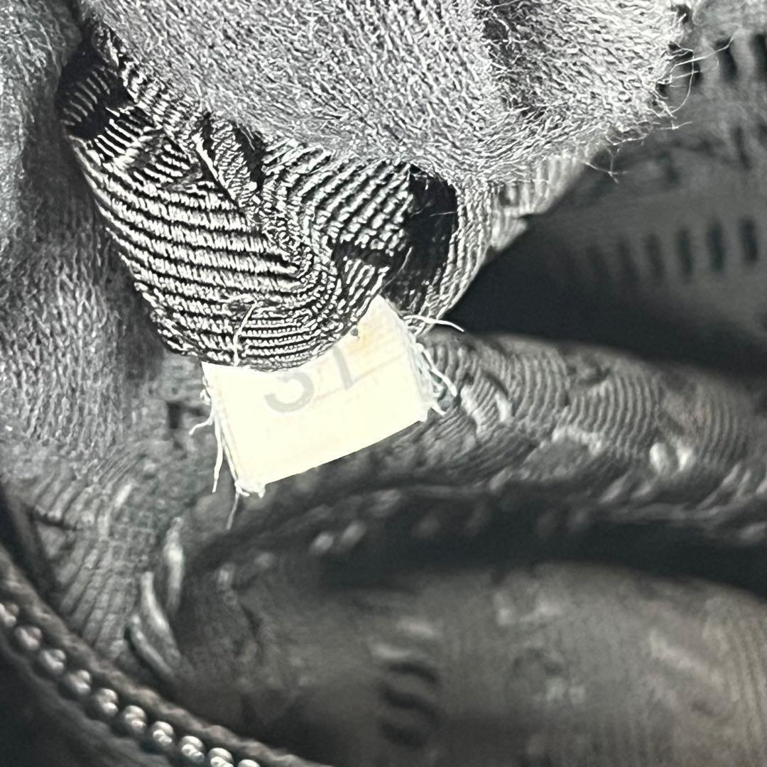 極美品 プラダ リュック 巾着 三角ロゴプレート ナイロン レザー ブラック