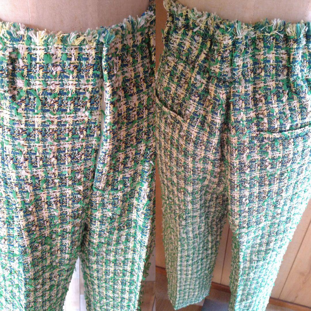 Ameri VINTAGE◇アメリ　PLAYFUL TWEED PANTS　S