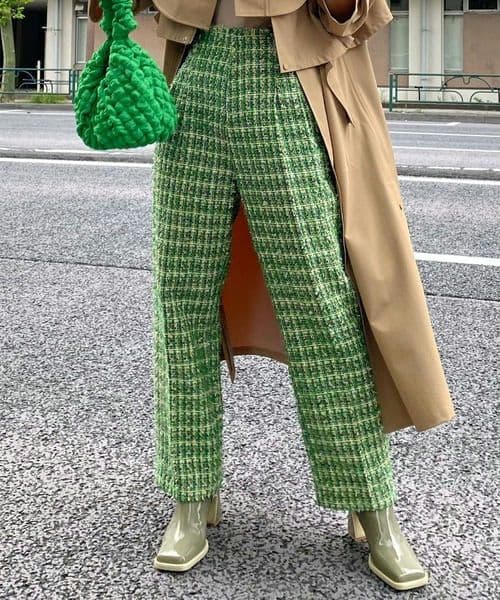 Ameri VINTAGE◇アメリ　PLAYFUL TWEED PANTS　S
