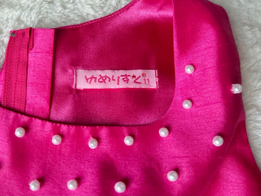 ゆめりすと140 花柄ピンクドレス