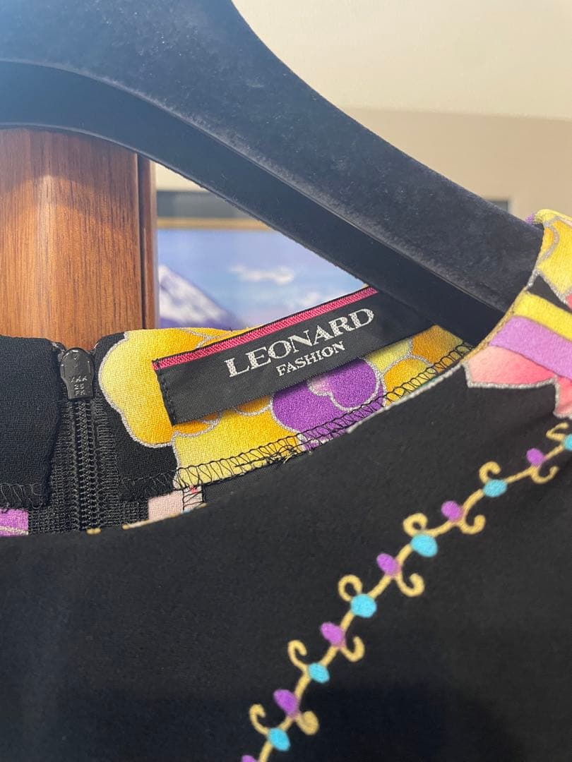 極美品LEONARD FASHION 上品な花柄 ワンピース　サイズ38