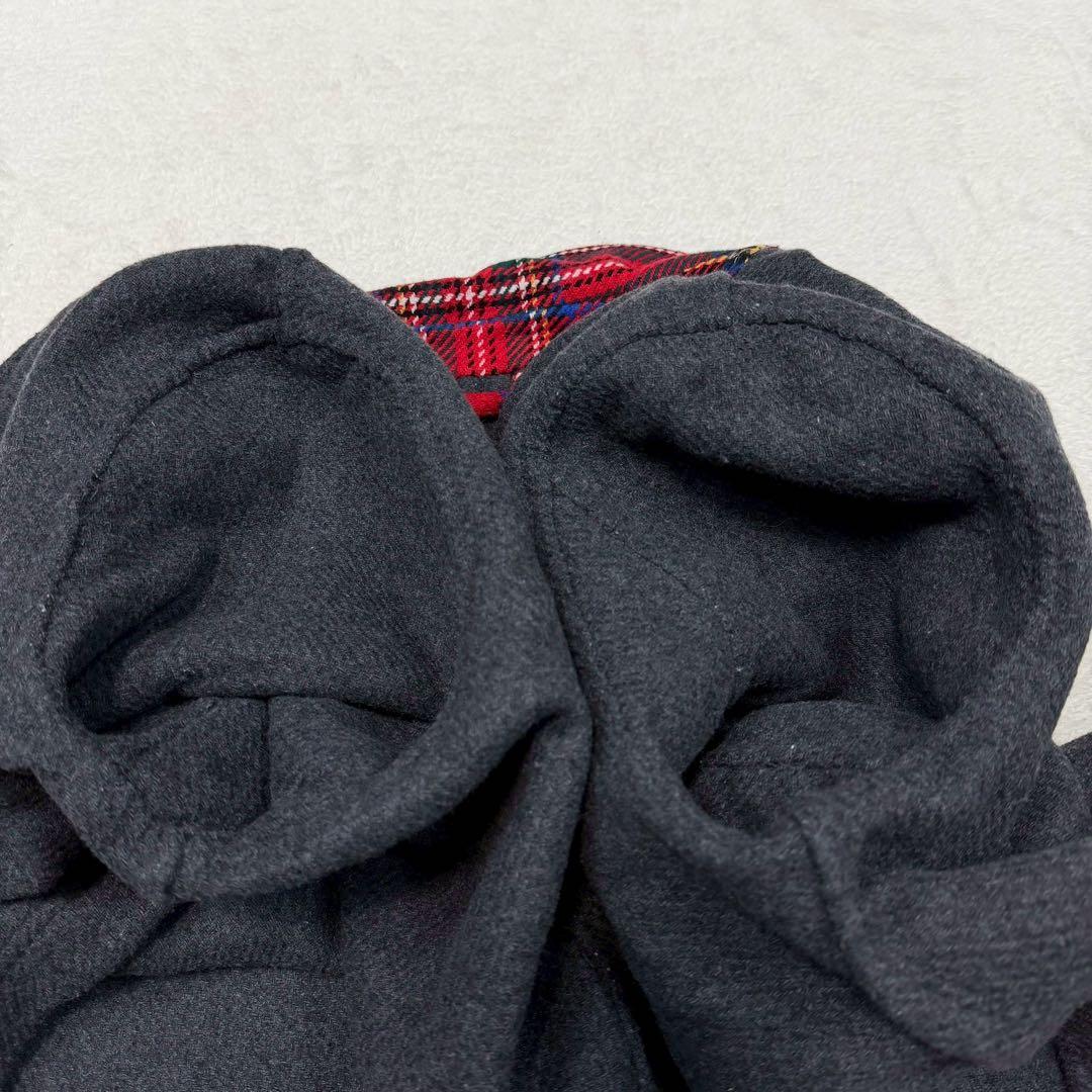 Lサイズ ZARA タータンチェック チェスターコート　レッド シングル