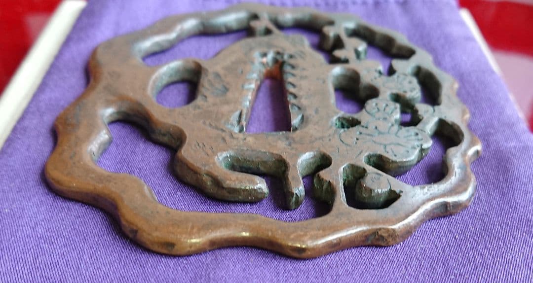 稀少 日本刀 刀鍔 銅製 江戸後期 江戸時代