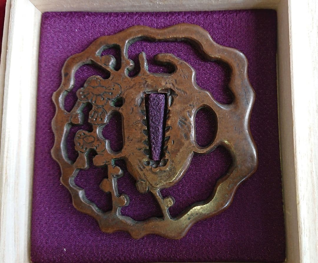 稀少 日本刀 刀鍔 銅製 江戸後期 江戸時代