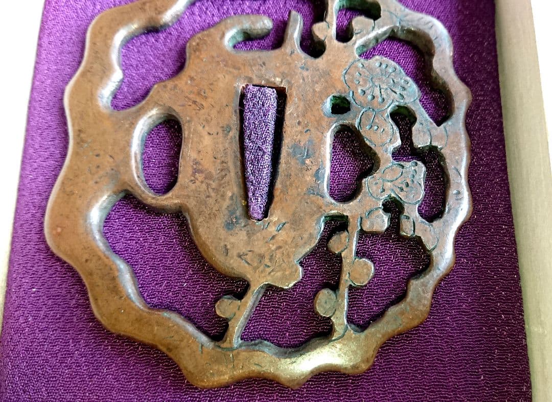 稀少 日本刀 刀鍔 銅製 江戸後期 江戸時代