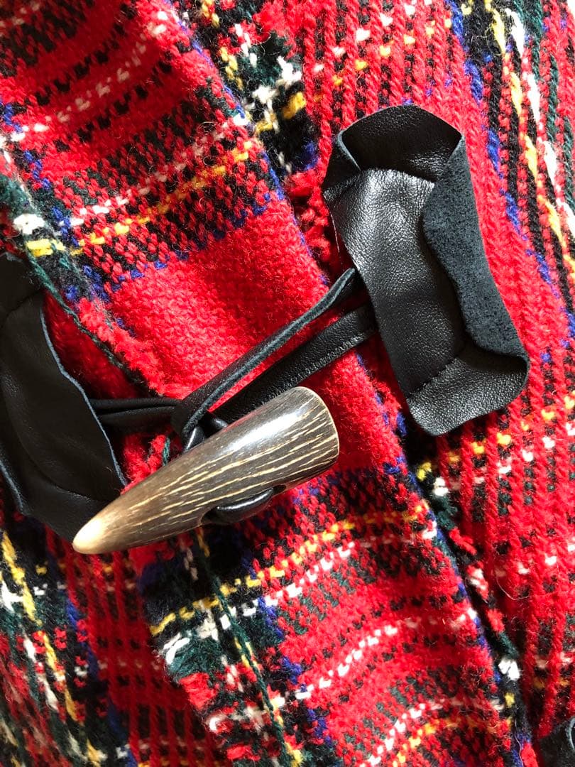 美品】UNDERCOVER タータンチェック ダッフルコート 赤 S‐M - メルカリ