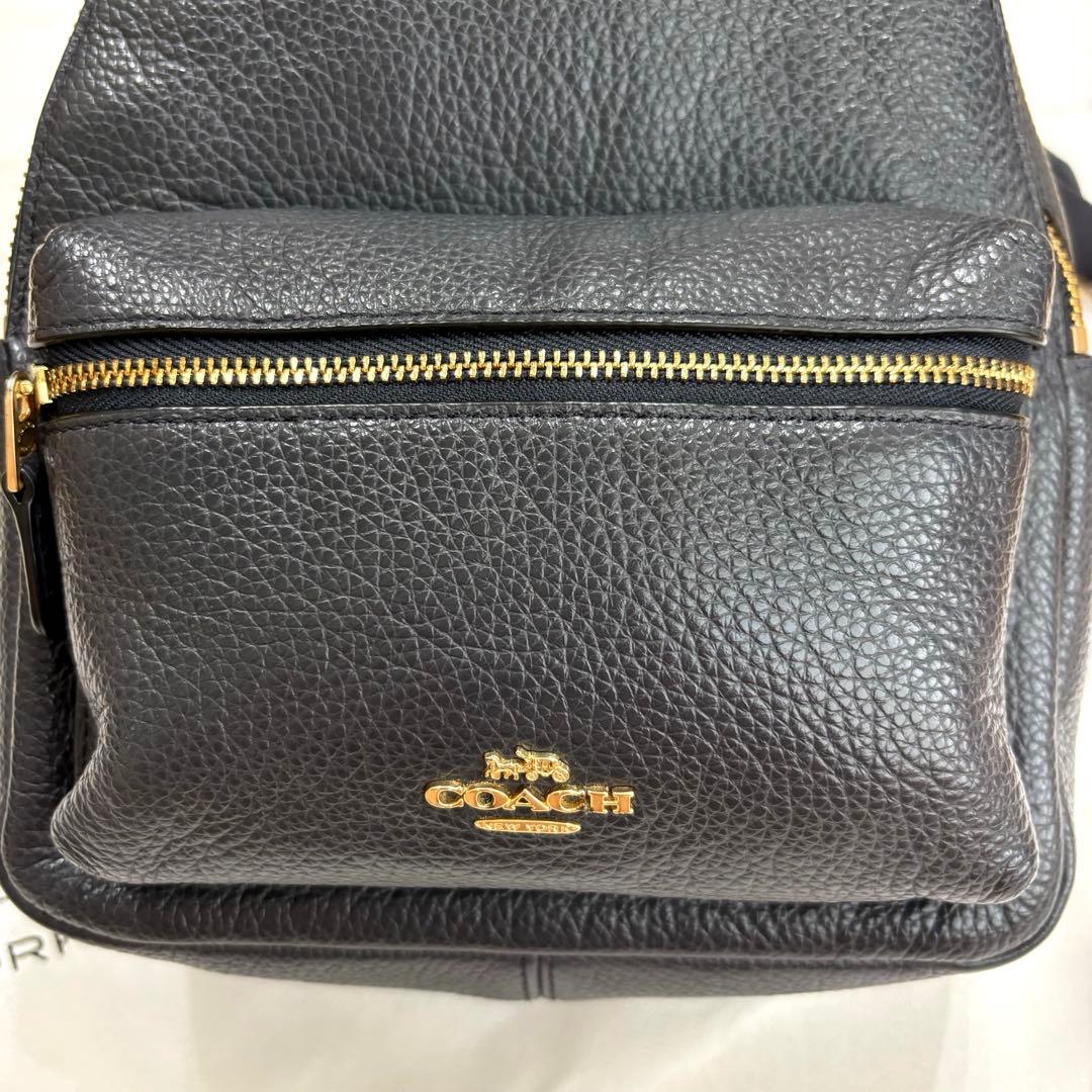 【美品】COACH コーチ ミニ リュック バッグ ネイビー ミニチャーリー