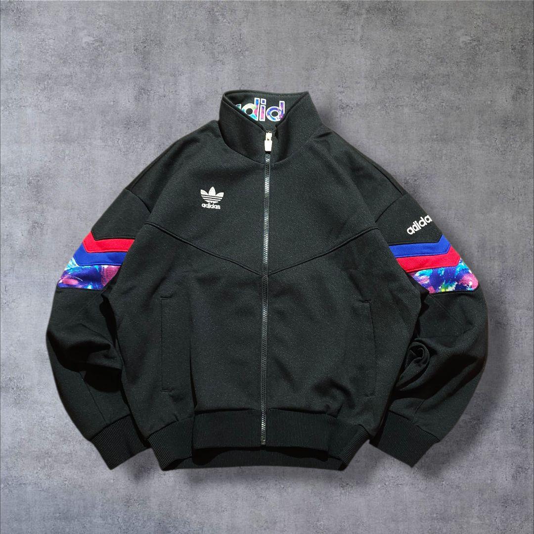 90s adidasアディダス トラックジャケット ジャージ刺繍ロゴデサント製