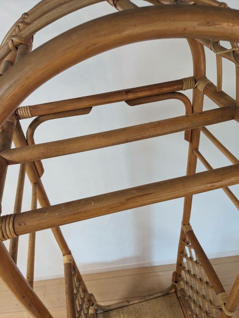 籐 家具 ハンガーラック ラタン ヴィンテージ 藤 - メルカリ