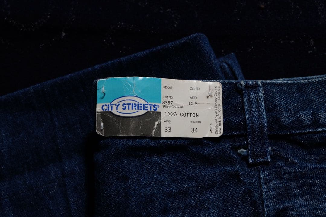 【W33】denim slacks made in usa j.c.penny