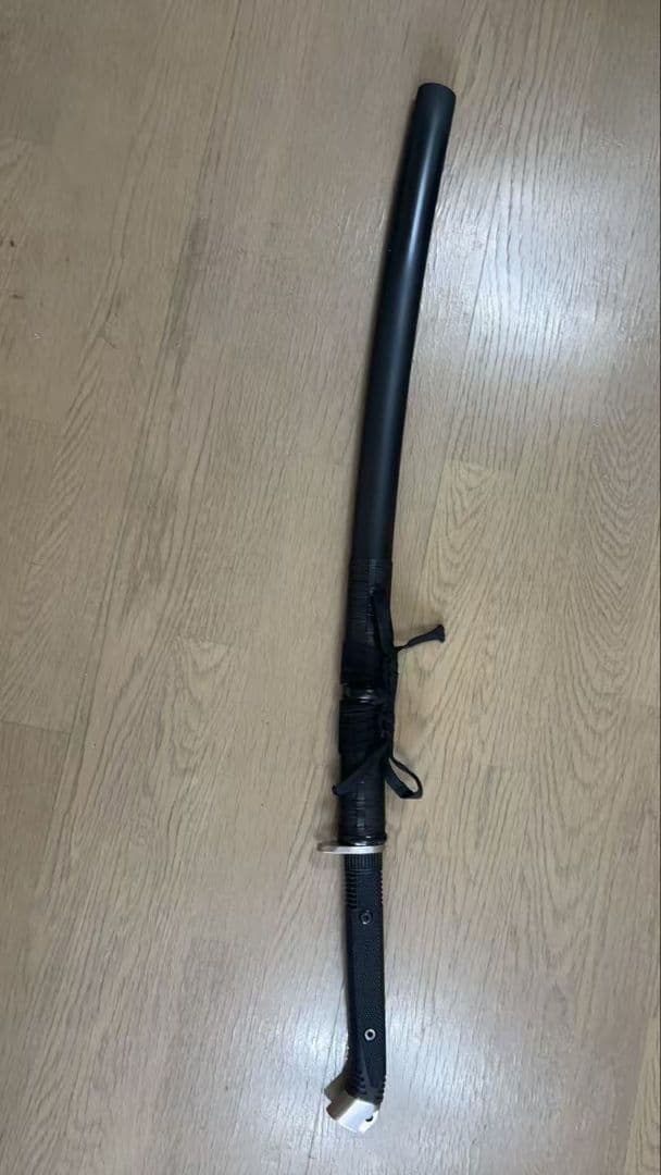 戦術打刀 模造刀 1060 鋼刃 木塗装鞘 TPR 柄 日本刀 居合