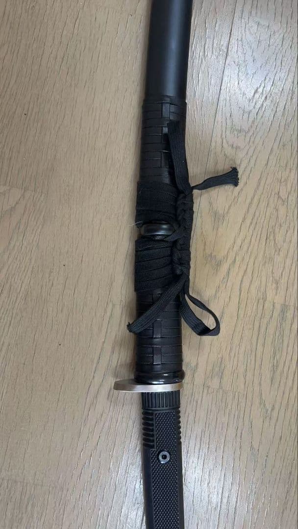 戦術打刀 模造刀 1060 鋼刃 木塗装鞘 TPR 柄 日本刀 居合