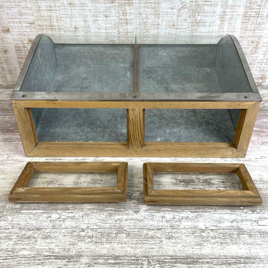 昭和レトロ 駄菓子屋ガラスケース ショーケース 陳列棚 ビンテージ 古家具