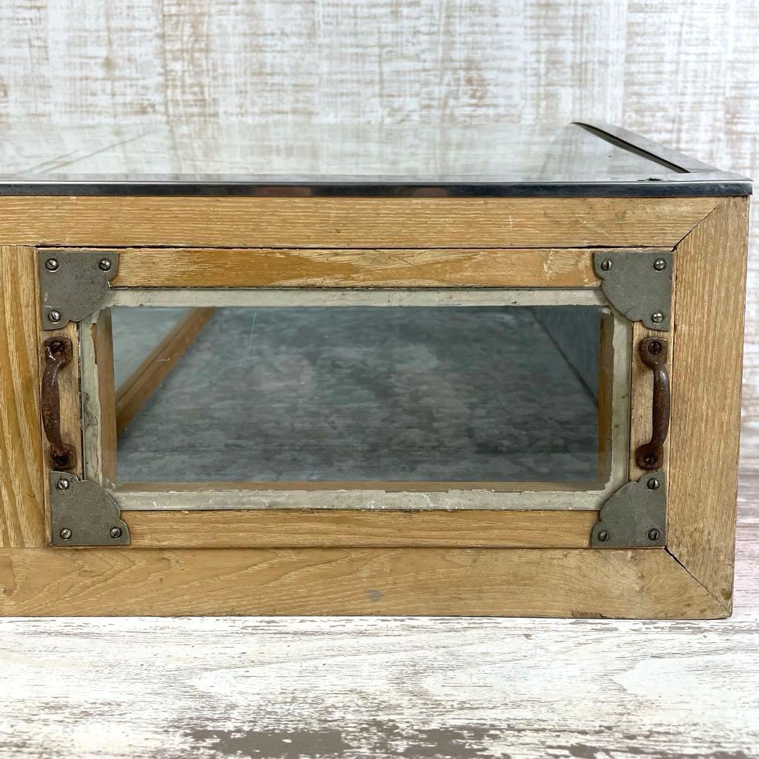 昭和レトロ 駄菓子屋ガラスケース ショーケース 陳列棚 ビンテージ 古家具