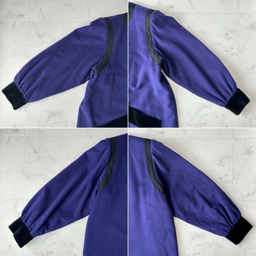 YVES SAINT LAURENT ベロア切替 ロングコート vintage