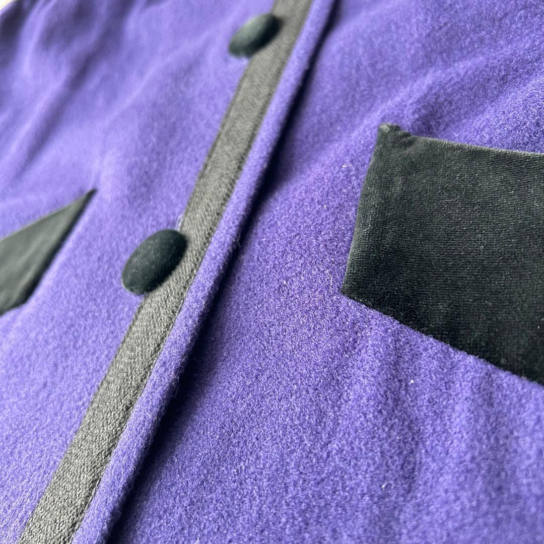 YVES SAINT LAURENT ベロア切替 ロングコート vintage