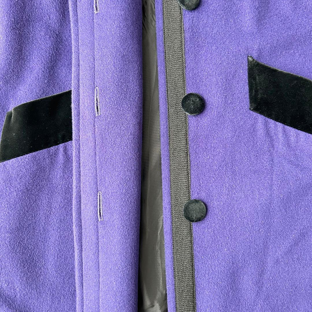 YVES SAINT LAURENT ベロア切替 ロングコート vintage