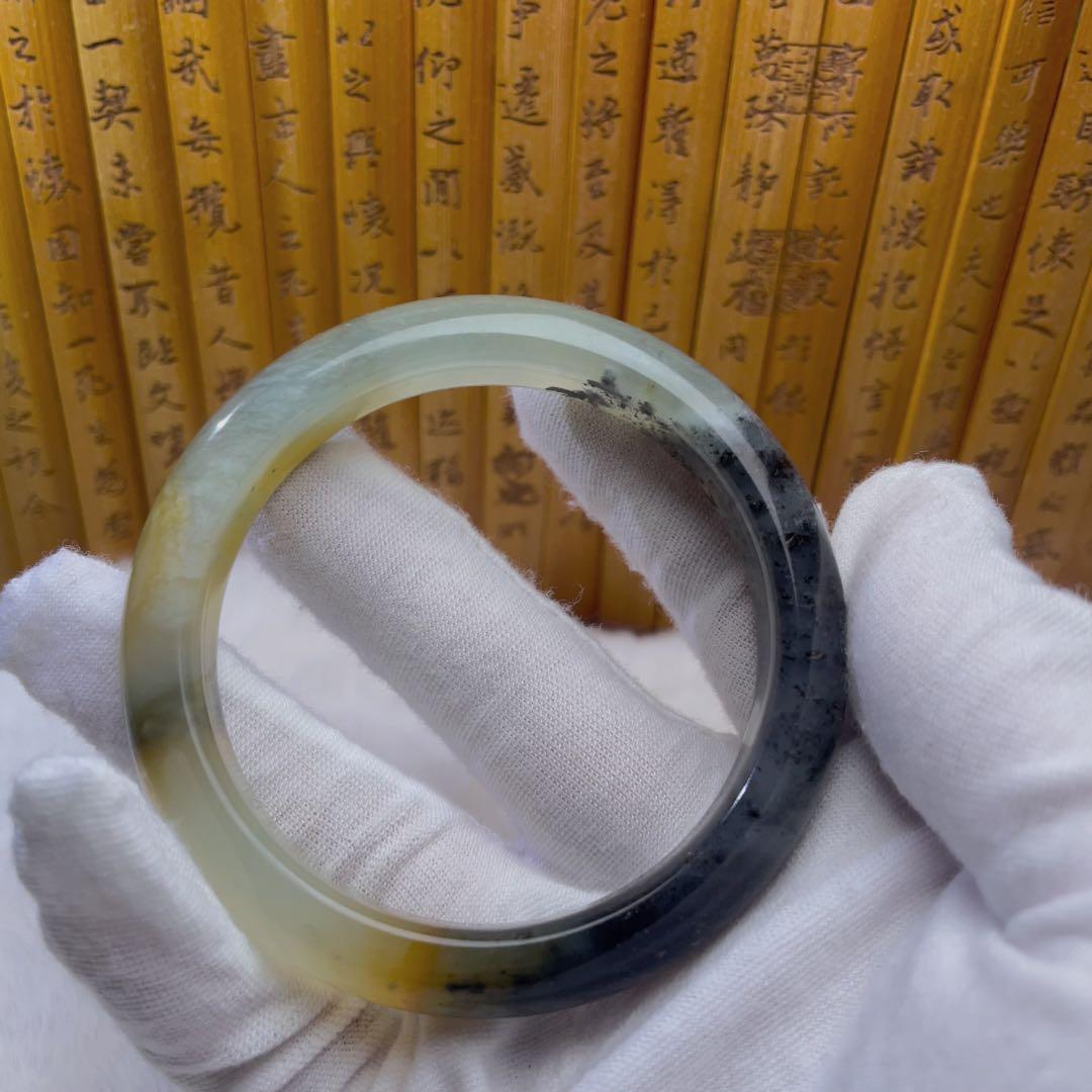 （56.7mm）天然石【❤️岫玉-玉石王-花玉】 軟玉/翡翠/パワーストーン