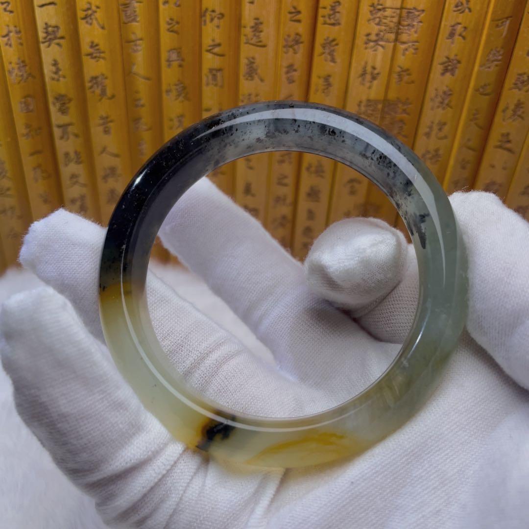 （56.7mm）天然石【❤️岫玉-玉石王-花玉】 軟玉/翡翠/パワーストーン