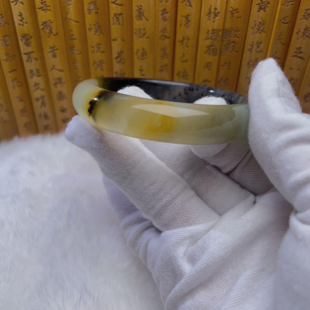 （56.7mm）天然石【❤️岫玉-玉石王-花玉】 軟玉/翡翠/パワーストーン