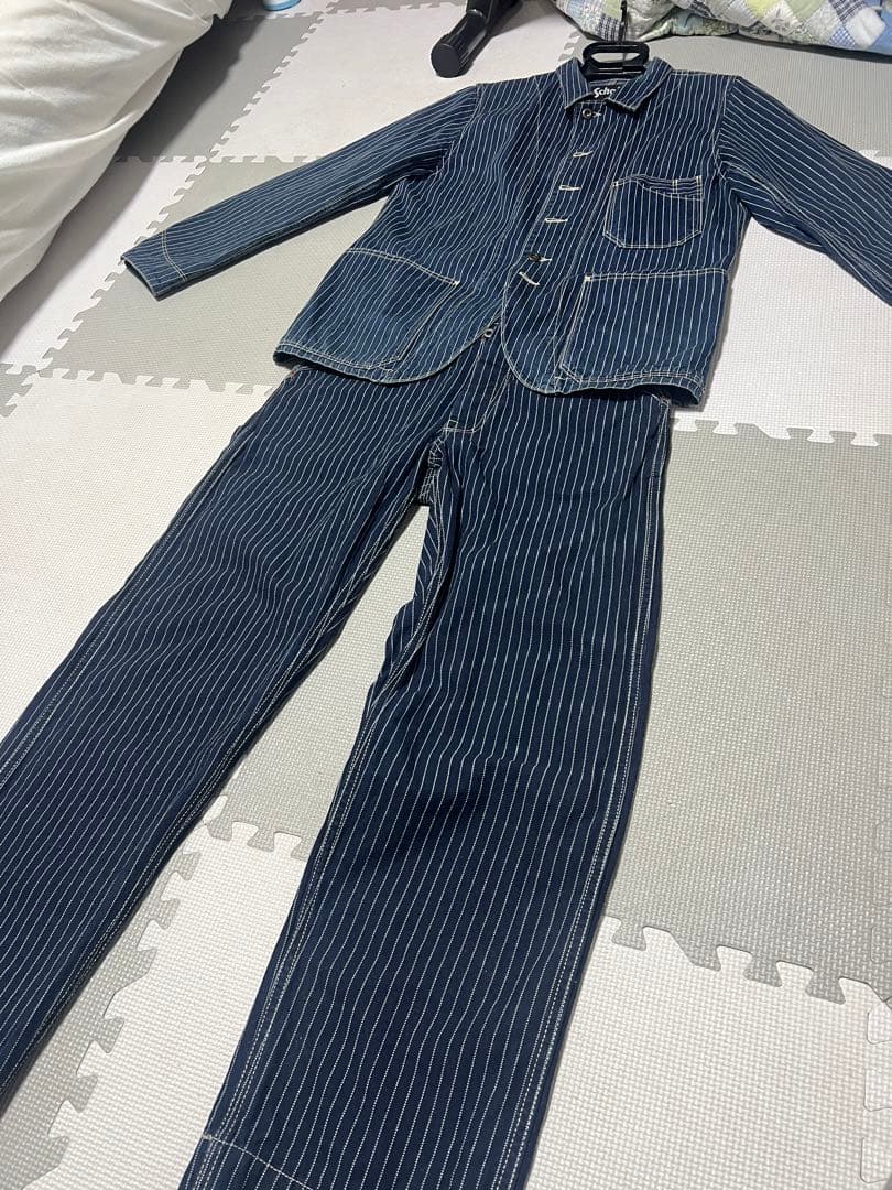 げ*ん様 Schott ヒッコリー　インディゴセットアップ　ジャケットＭ　パンツ