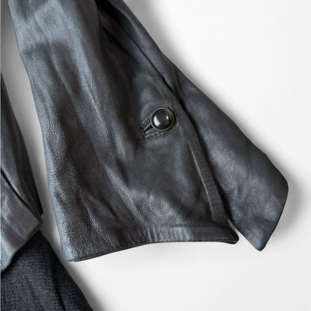 00s Archive Bajra ギミック ドレープ レザージャケット Y2K - メルカリ