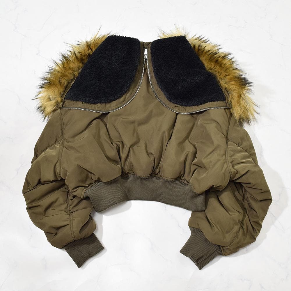 ギャル EVRIS シャーリングスリーブ N-2B 短丈 フライトジャケット