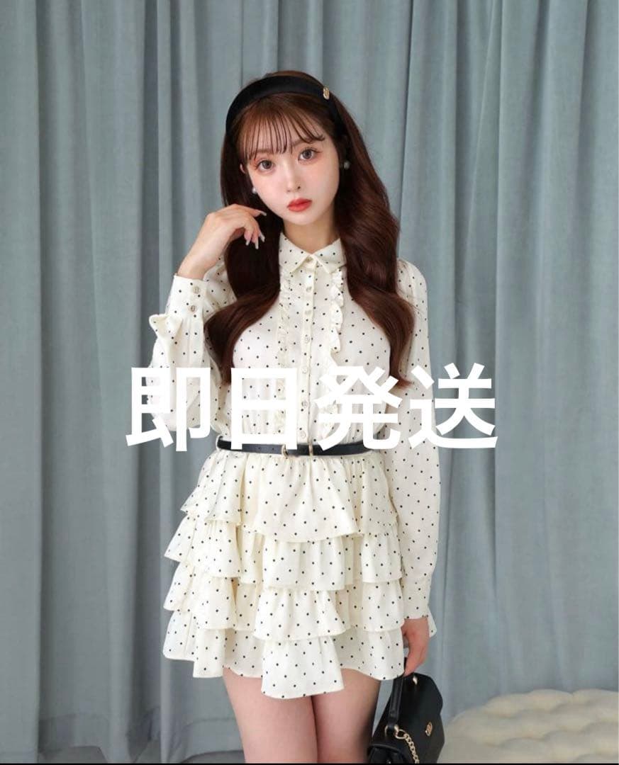 即日発送】M me eme エムミーエメ クラシカルドットティアード