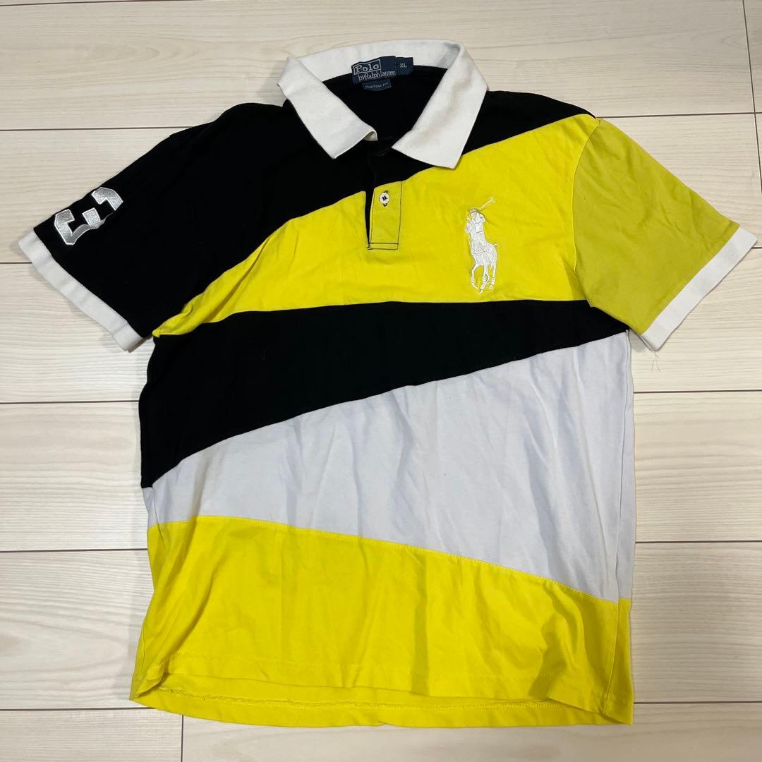Polo Ralph Lauren ストライプポロシャツ XL ラルフローレン - メルカリ