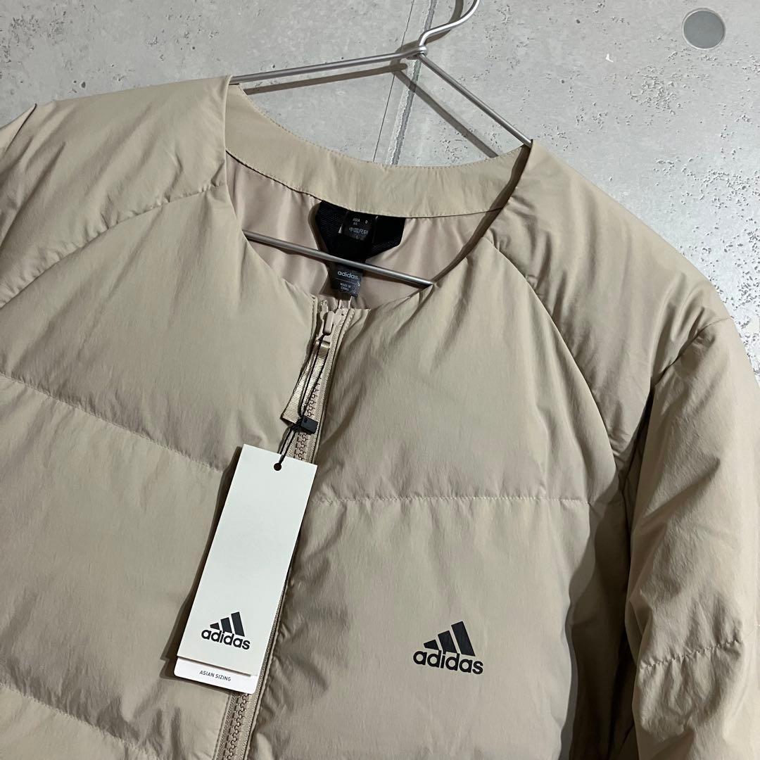 新品1.8万 adidas クルーネック 軽量ダウンジャケット XL