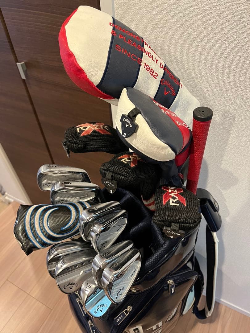 【はる】FIDRA キャディバッグ ネイビー/ホワイト