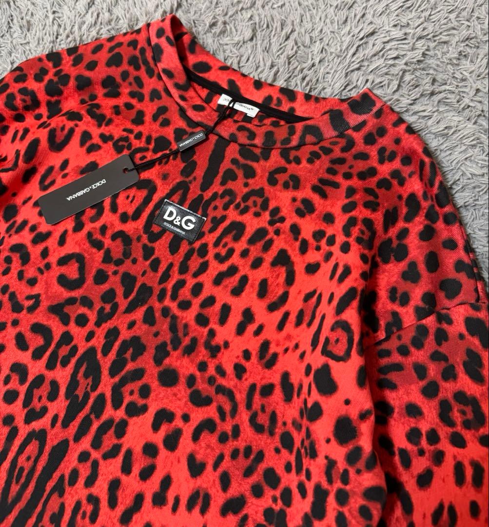 新品タグ付き ドルチェ&ガッバーナ レオパード柄　ワンピース　トレーナー　y2k