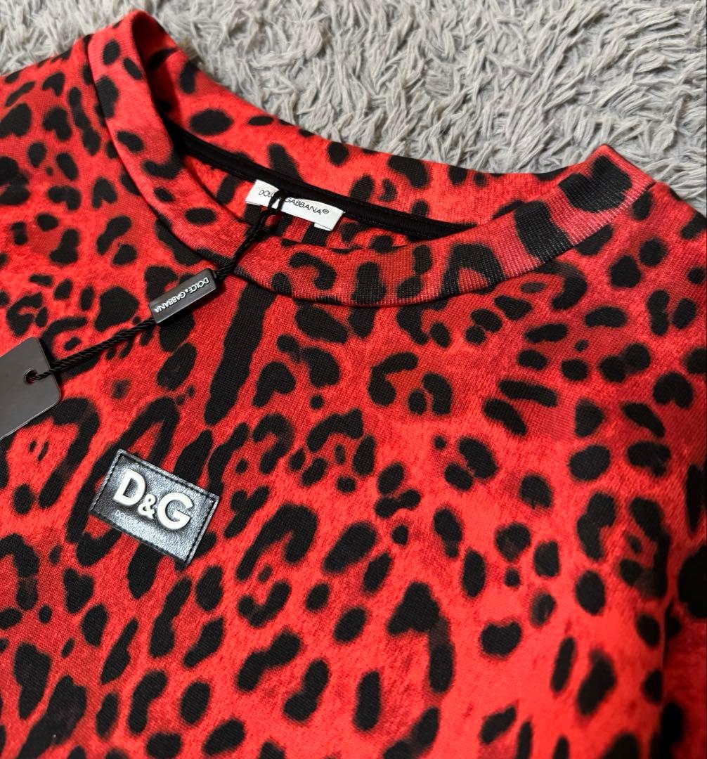 新品タグ付き ドルチェ&ガッバーナ レオパード柄　ワンピース　トレーナー　y2k