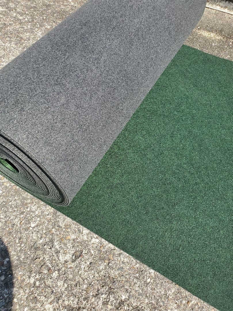 【新品】本格ポリエステル不織布 防草シート(グリーン)厚手　巾1m×25m