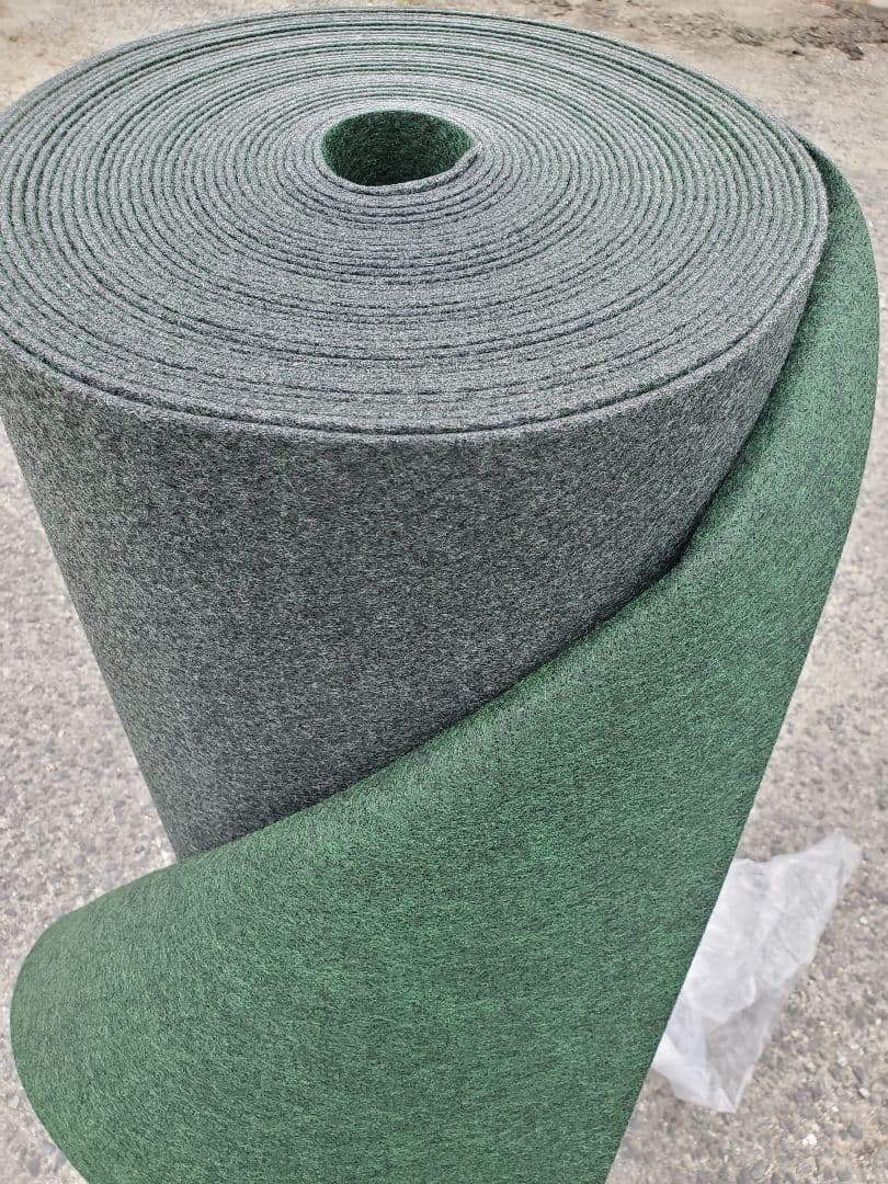 【新品】本格ポリエステル不織布 防草シート(グリーン)厚手　巾1m×25m