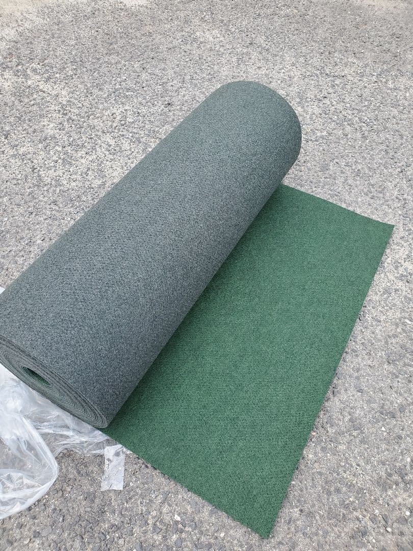 【新品】本格ポリエステル不織布 防草シート(グリーン)厚手　巾1m×25m
