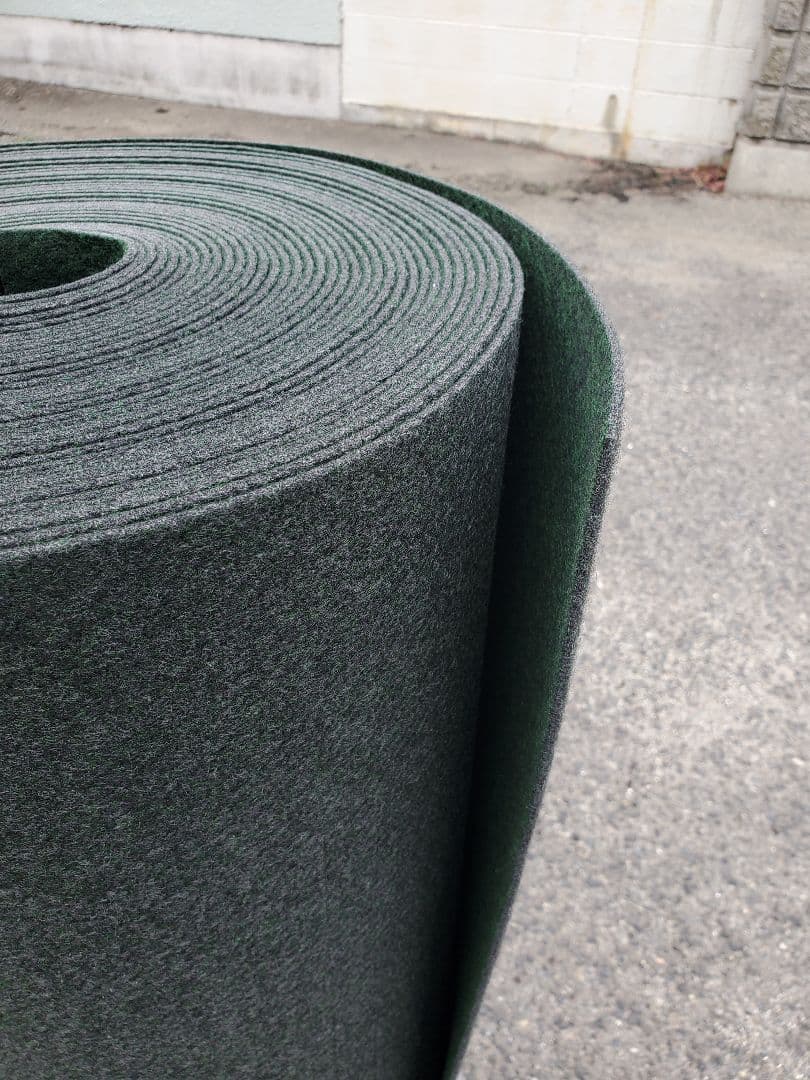 【新品】本格ポリエステル不織布 防草シート(グリーン)厚手　巾1m×25m