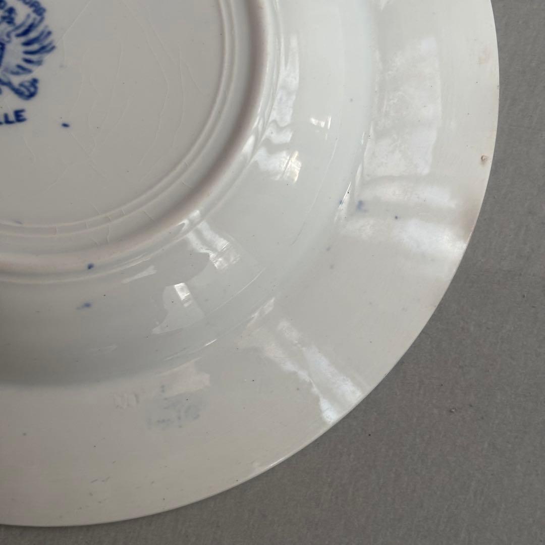 フランスアンティーク リュネヴィル ブルーの紋章 スーププレートB