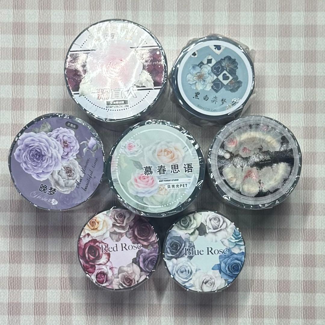 お花系 海外マステ まとめ売り 7巻 - メルカリ