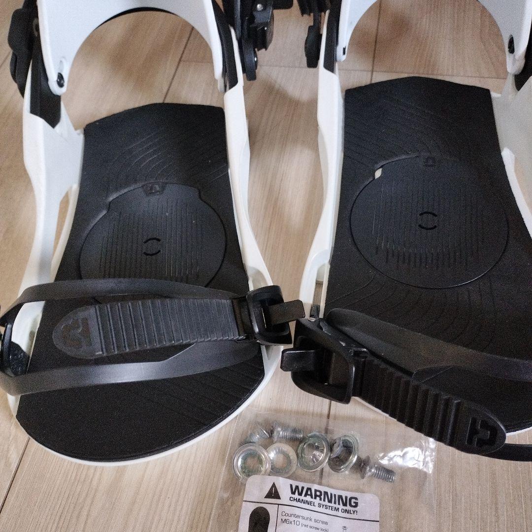 UNION　フライトプロ　ホワイト スノーボード ビンディング　Мサイズ