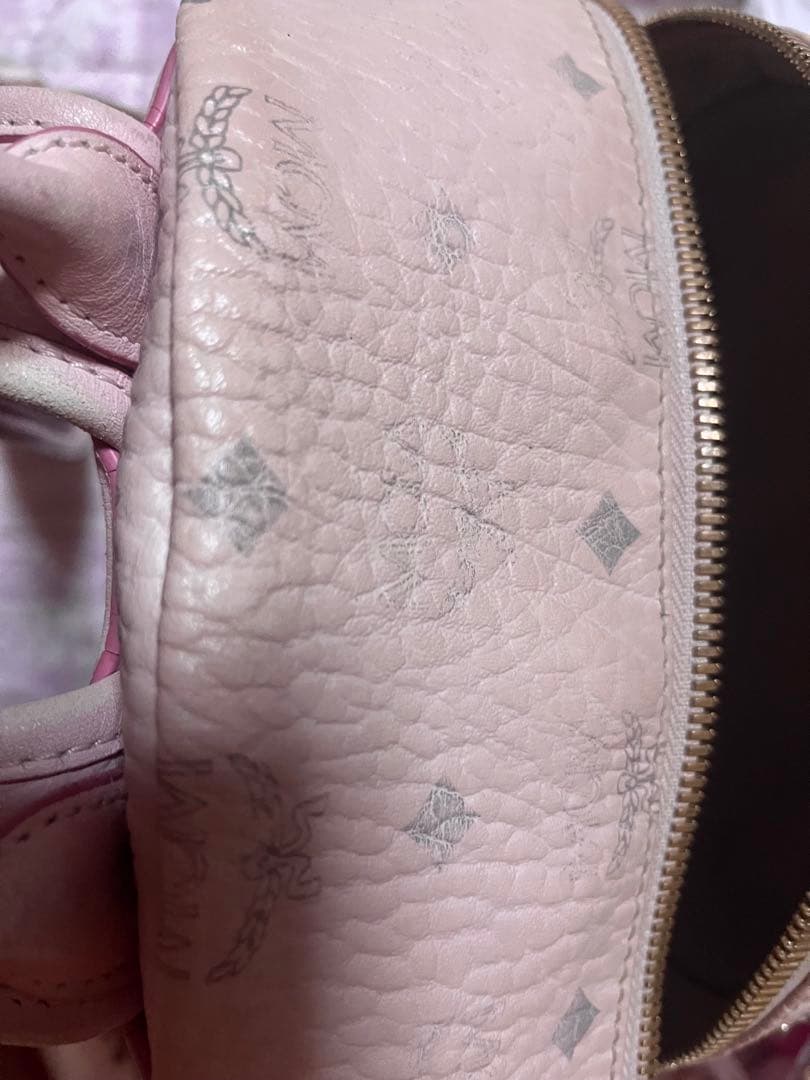 正規品 MCM スタッズ リュック ピンク