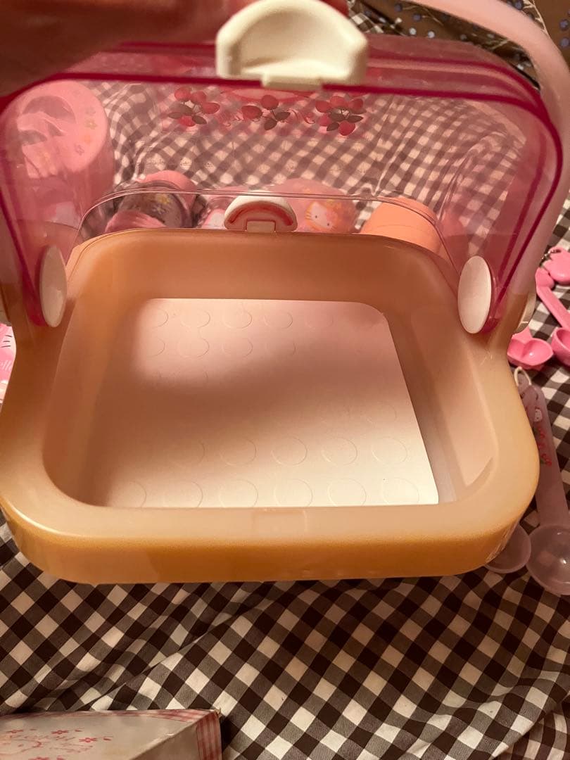 キティ　レトロ　カオハナ　キッチン　調味料　ケース　小物入れ　計量　スプーン