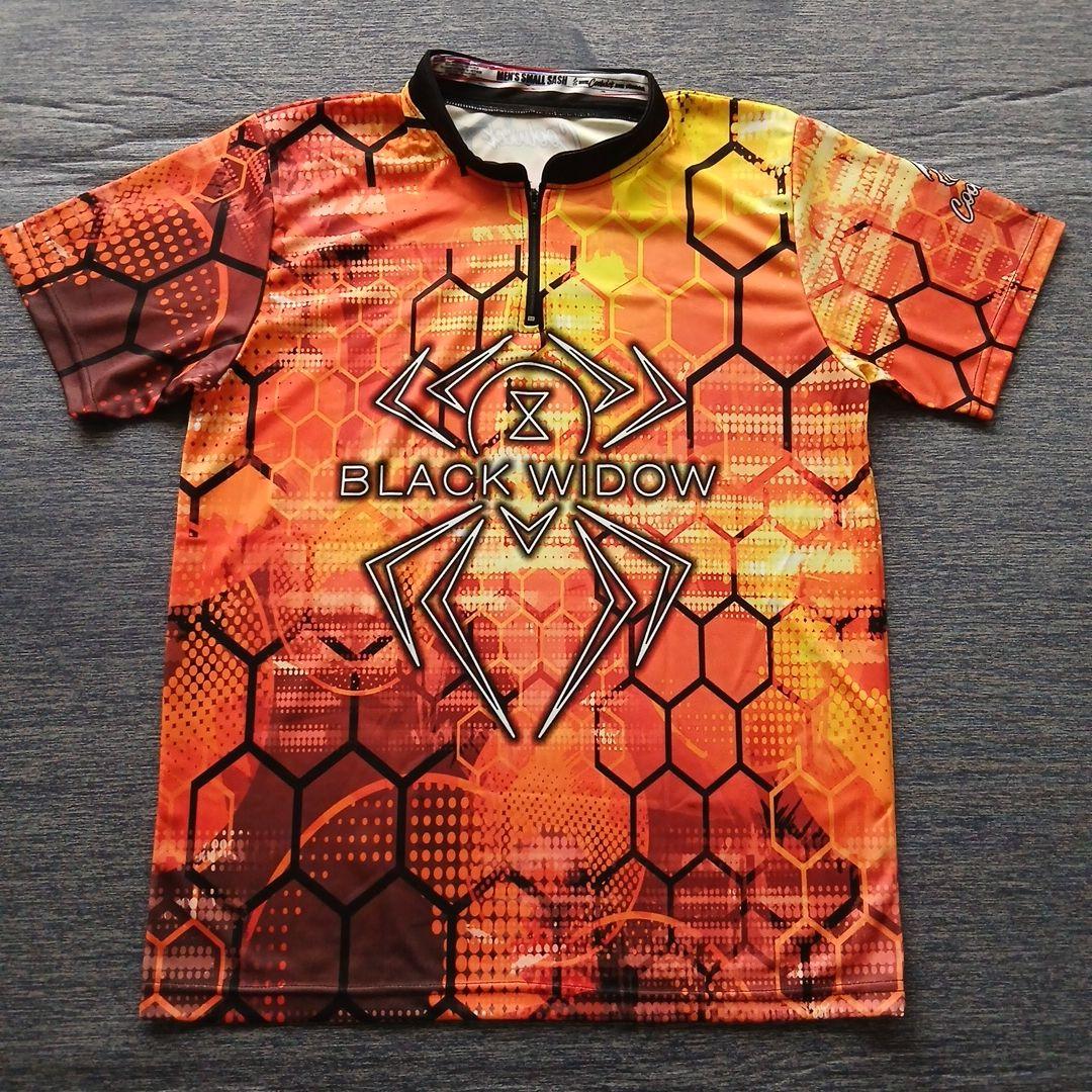 ✨新品✨ボウリングウェア　ブラックウィドー　ハンマー　サイズM　オレンジ　蜘蛛