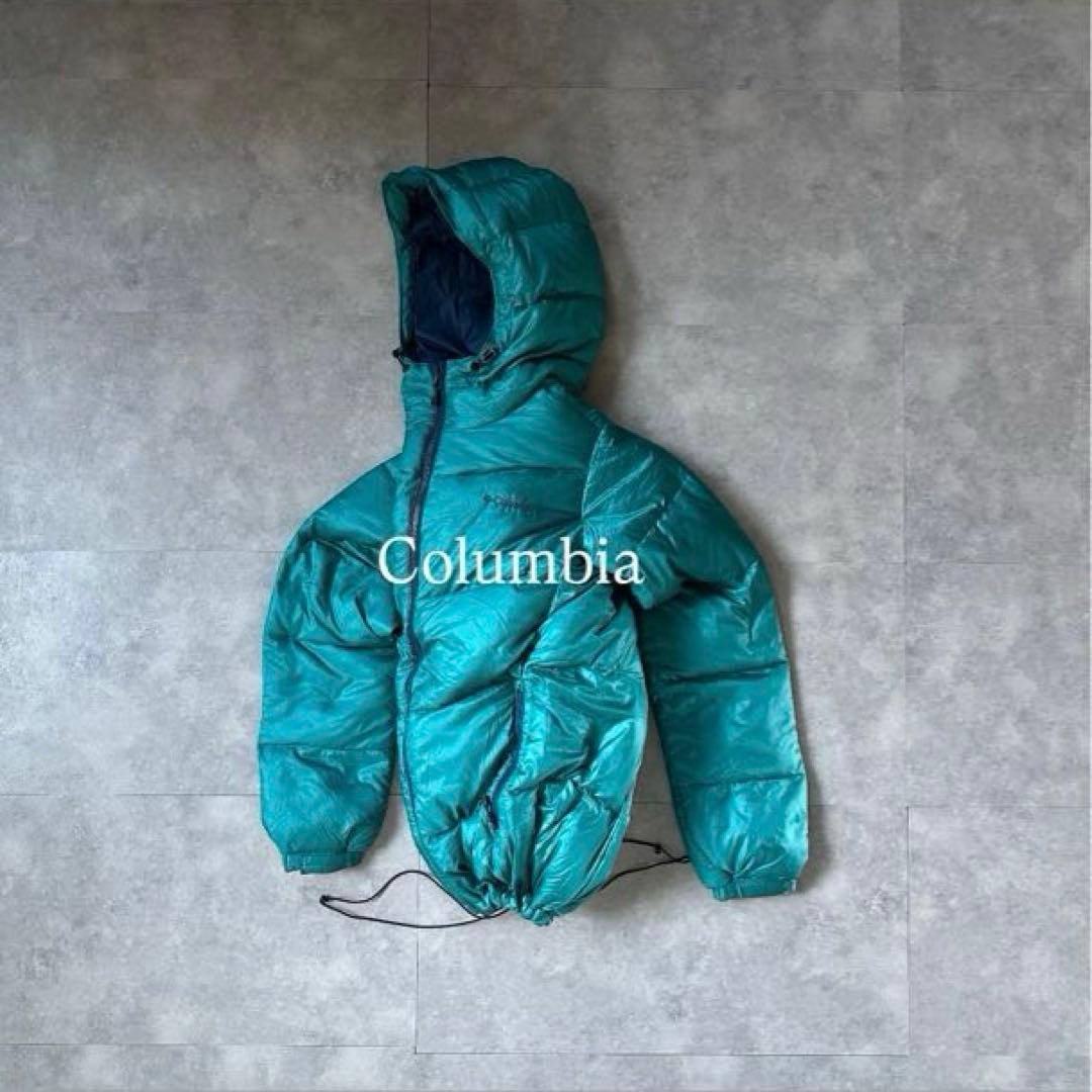 超希少カラー⭐️】極暖Columbia ダウンジャケット エメラルドブルー