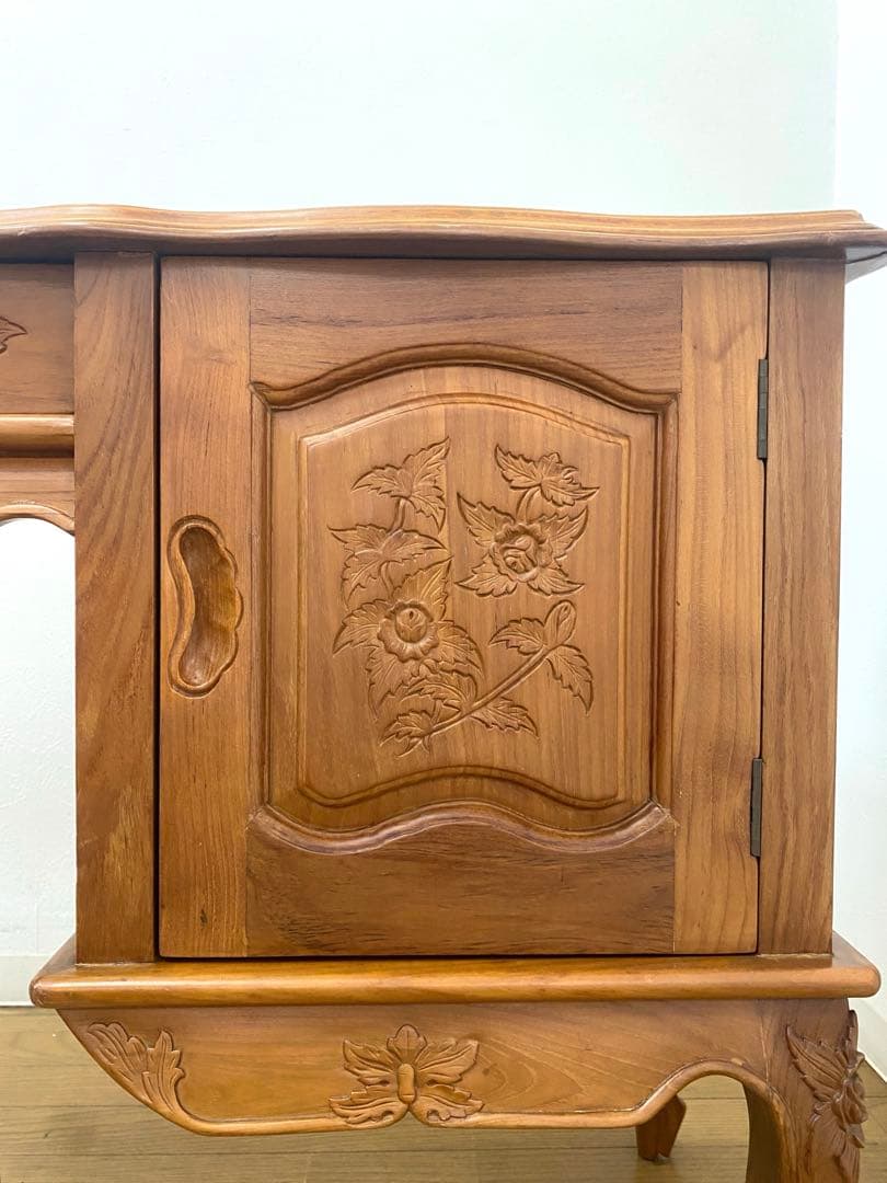 アンティーク コンソール ドレッサー テーブル デスク 彫刻 猫脚 インテリア