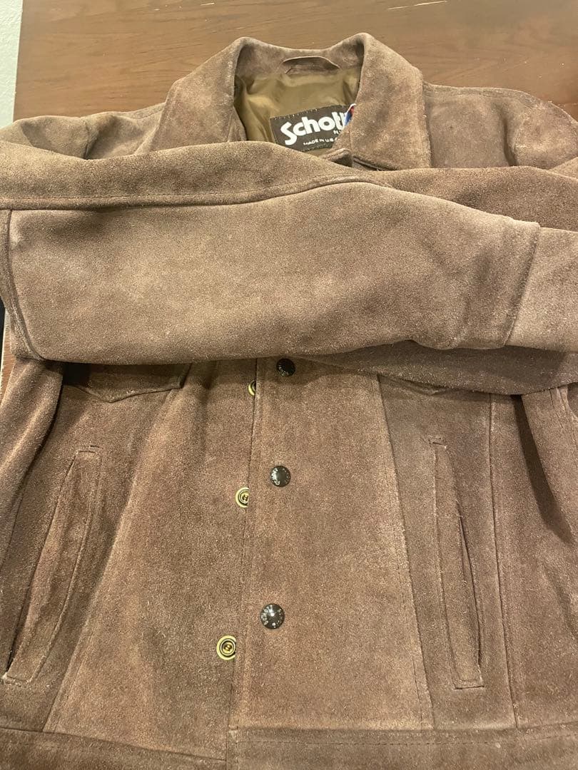 Schott スエードジャケット ブラウン40 アウトレット ストア