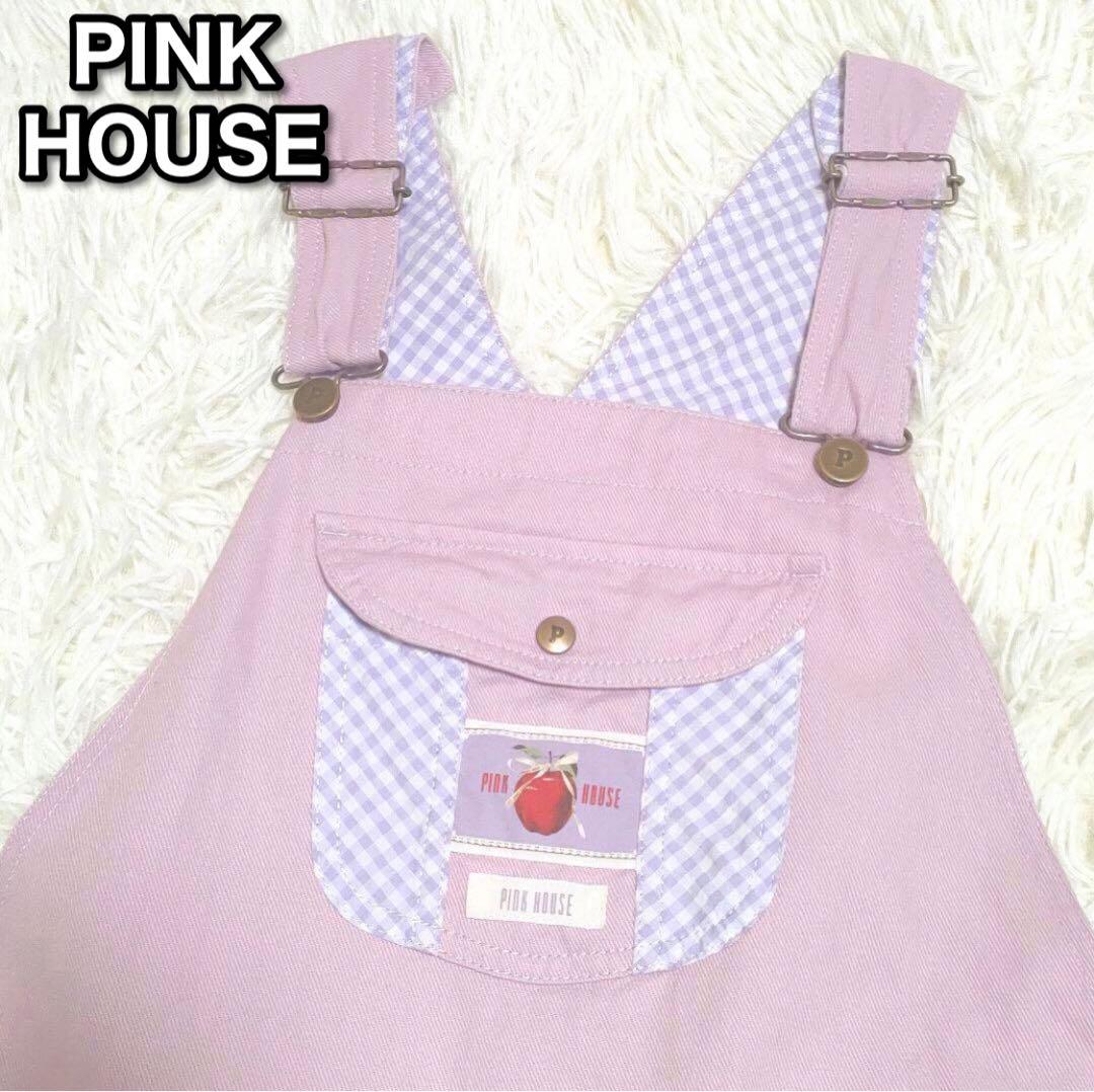 PINK HOUSE 25年 ギンガムチェック使いサロペット
