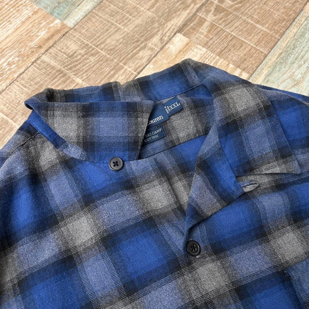 90s ラルフローレン HERITAGE SKI CAMP ネルシャツ XXL