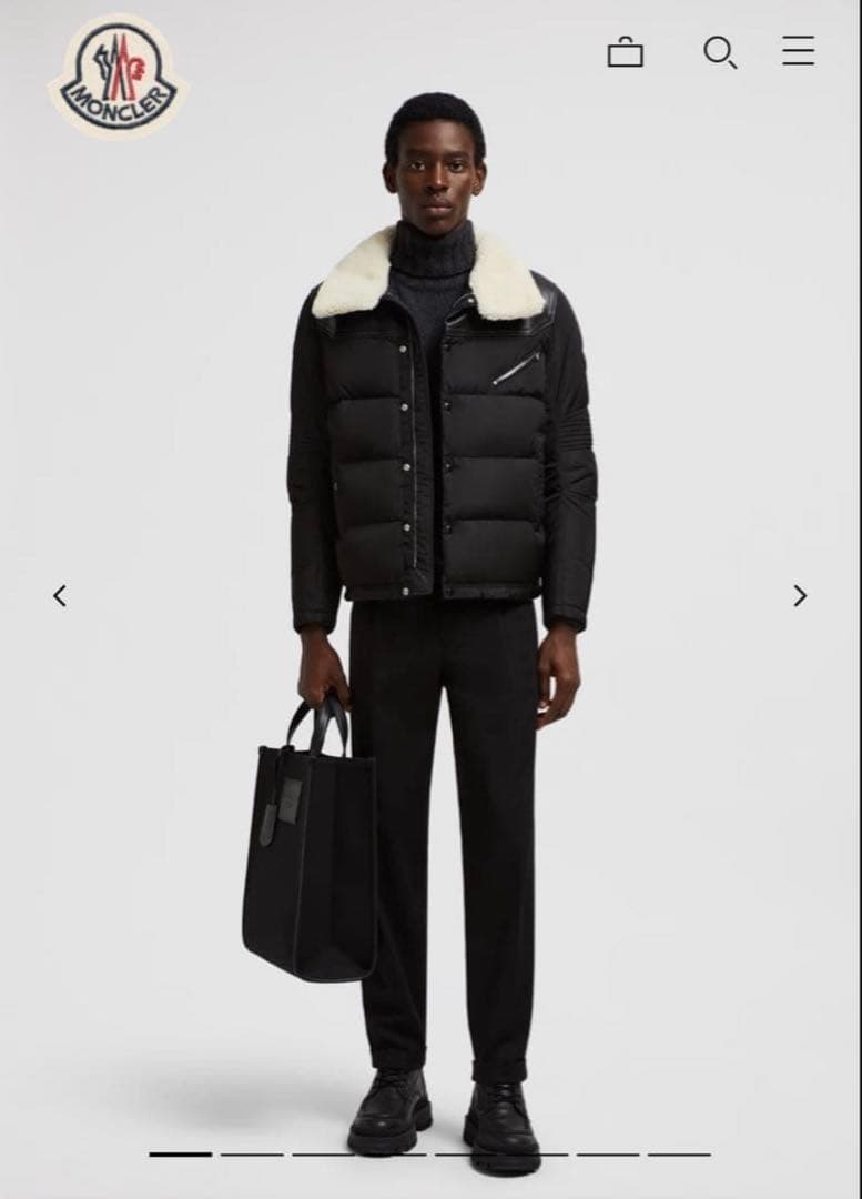 MONCLER LEO モンクレール ダウン ジャケット ボア レザー 正規品