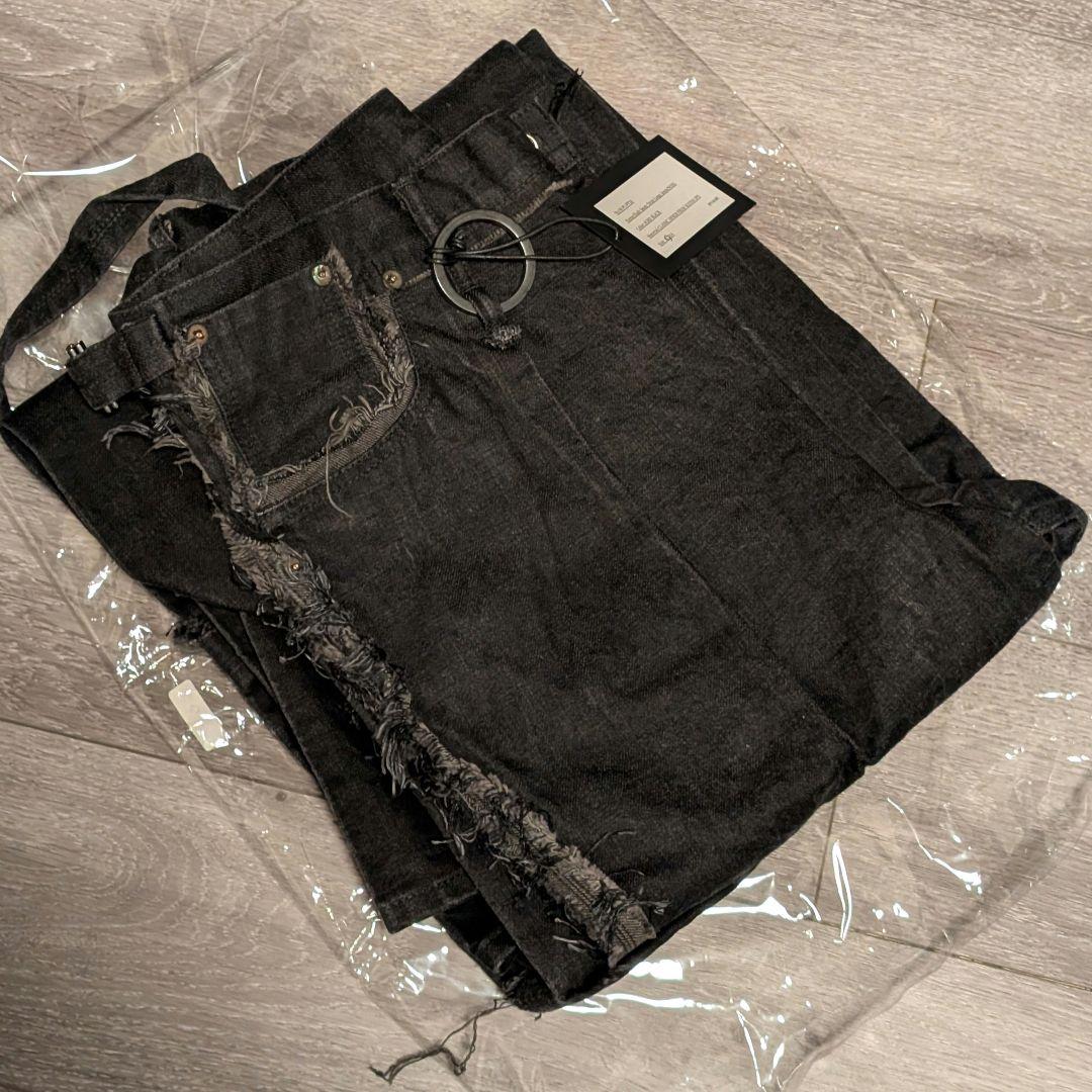 パンツ minus Slash Seam Twist Cargo Jeans NOIR